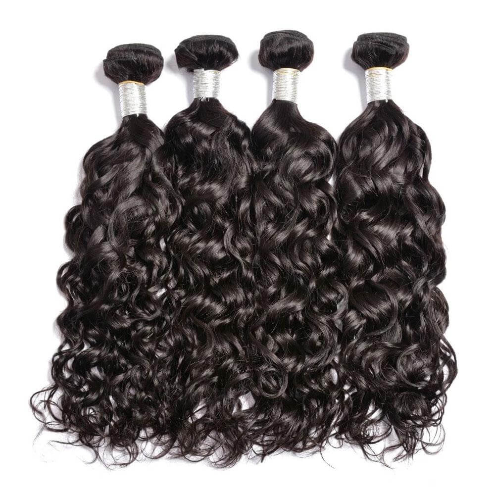 QVR Water Wave Human Hair Weaves 1 Bundles