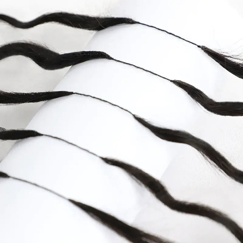 QVR #27 Water Wave Handmade Feather Crochet Human Hair Extensions
